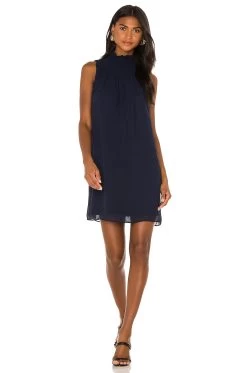 Sleeveless Shift Dress Navy