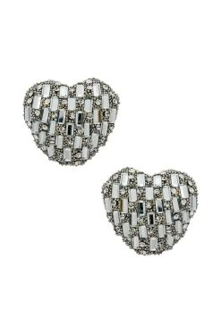 Heart Stud Earring Silver