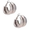 Coupled Hoops Silver 1 Coupled Hoops Silver -Fashion Women's Clothing Store 8OTH WL1630 V1