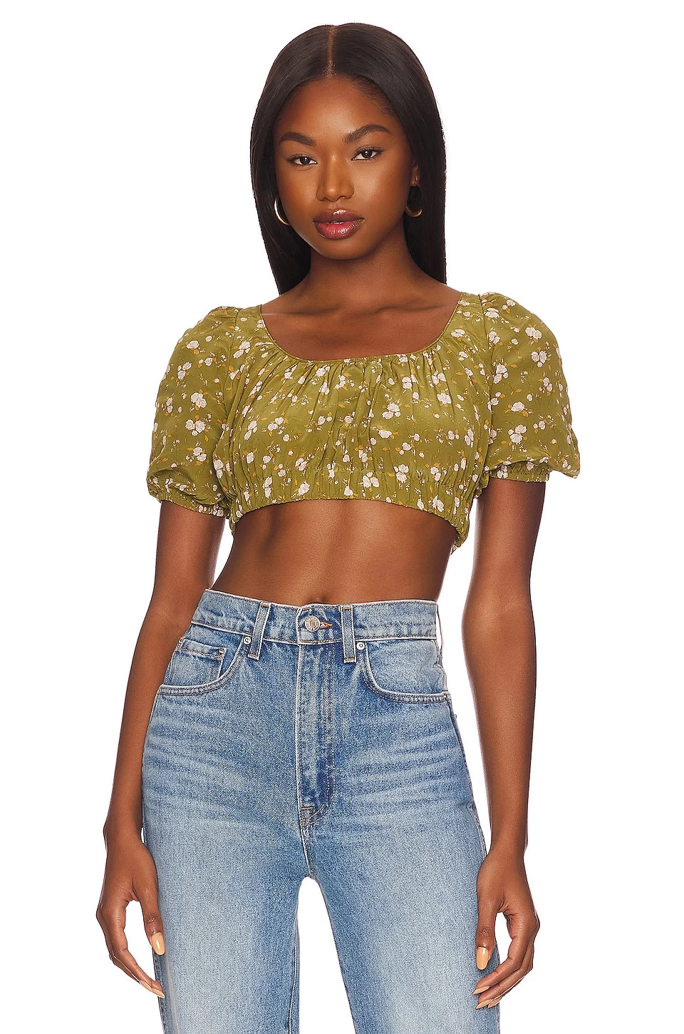 NATALIE 탑 Olive Wildflower 3 NATALIE 탑 Olive Wildflower