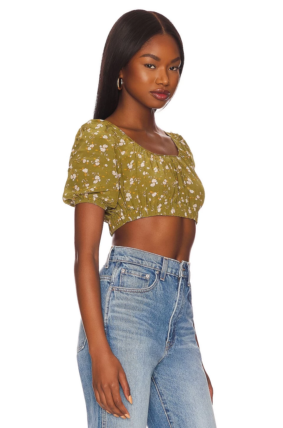 NATALIE 탑 Olive Wildflower 4 NATALIE 탑 Olive Wildflower - Image 2