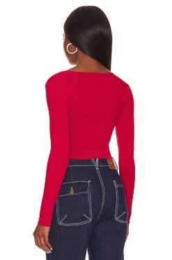 Victoria Bustier Crop Top Red -Fashion Women's Clothing Store AAYR WS119 V3