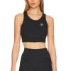 Adidas By Stella Mccartney TOP CROPPED Black & White -Fashion Women's Clothing Store ADID WS150 V1
