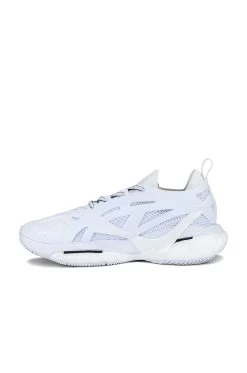 Adidas By Stella Mccartney Solarglide Sneaker White, Active Orange, & White Vapour -Fashion Women's Clothing Store ADID WZ137 V5