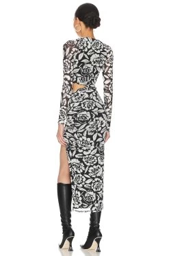 Azal Dress Noir Rose -Fashion Women's Clothing Store AFFM WD212 V3