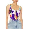Delilah Corset Top Abstract Color Block 1 Delilah Corset Top Abstract Color Block -Fashion Women's Clothing Store AFFM WS288 V1