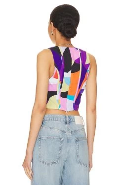 Delilah Corset Top Abstract Color Block 8 Delilah Corset Top Abstract Color Block -Fashion Women's Clothing Store AFFM WS288 V3