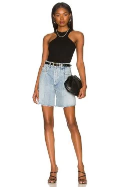 AGOLDE Fold Waistband Short Sideline 9 AGOLDE Fold Waistband Short Sideline -Fashion Women's Clothing Store AGOL WF94 V4