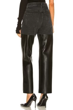 AGOLDE 90S PINCH WAIST 진 Howl & Detox Recycled Leather 8 AGOLDE 90S PINCH WAIST 진 Howl & Detox Recycled Leather -Fashion Women's Clothing Store AGOL WJ371 V3