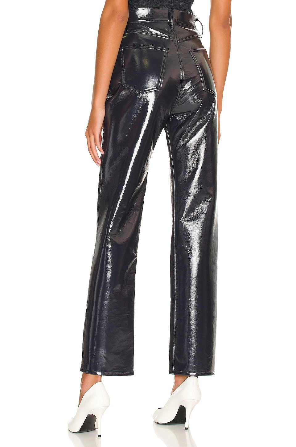 AGOLDE Recycled Leather 90's Pinch Waist Shadow Patent 5 AGOLDE Recycled Leather 90's Pinch Waist Shadow Patent - Image 3