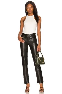 AGOLDE Recycled Leather Lyle Low Rise Slim Detox -Fashion Women's Clothing Store AGOL WP23 V4