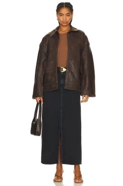 AGOLDE Annise Slim Tee Beeswax -Fashion Women's Clothing Store AGOL WS192 V4