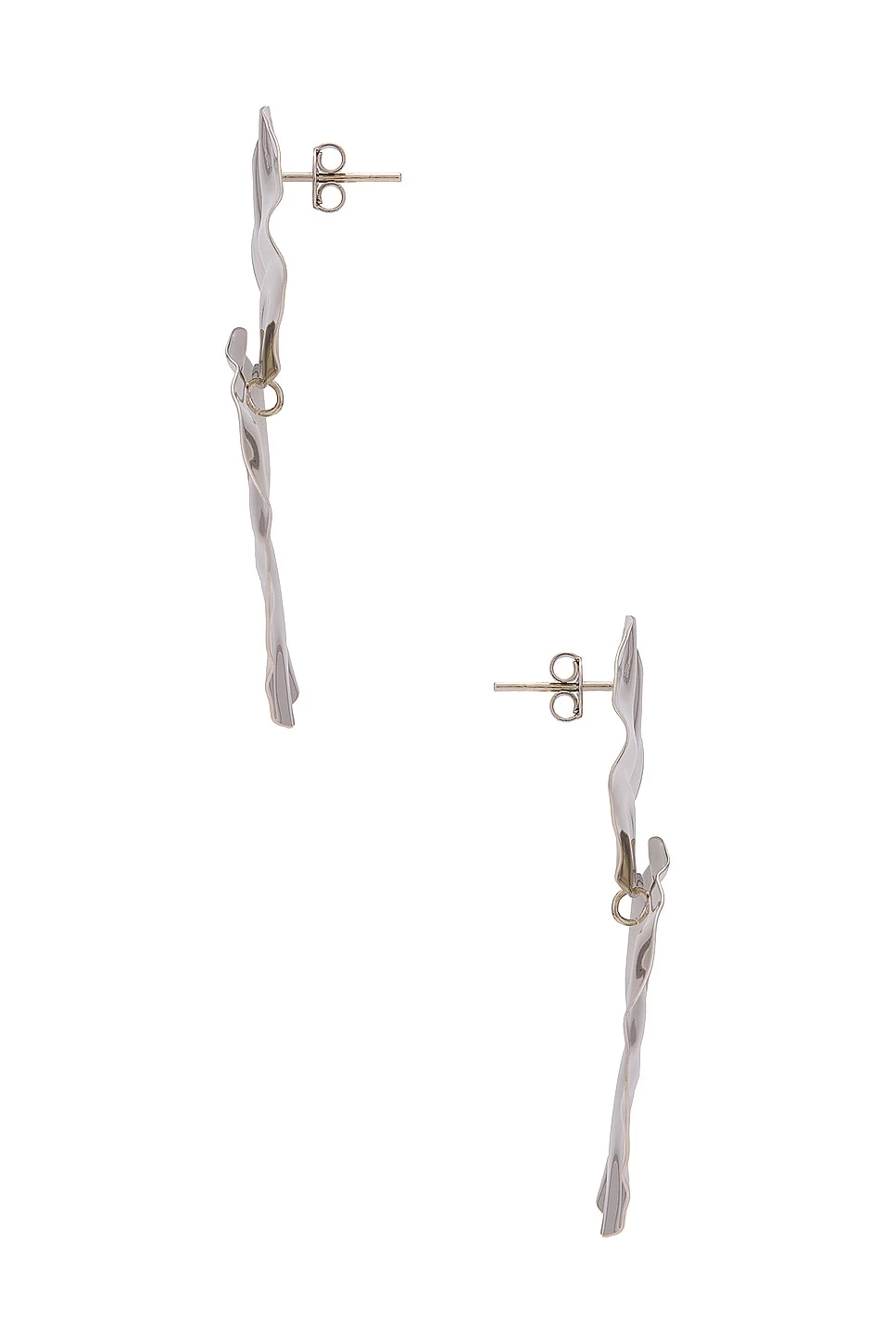 Fluid Double Disc Earring Silver 4 Fluid Double Disc Earring Silver - Image 2