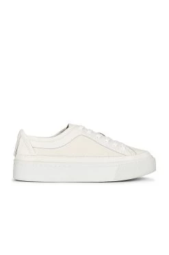 AllSaints Milla Sneaker White Leather And Suede Mix