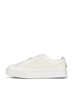 AllSaints Milla Sneaker White Leather And Suede Mix -Fashion Women's Clothing Store ALLR WZ93 V5