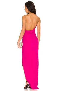 X REVOLVE Marea Gown Hot Pink -Fashion Women's Clothing Store AMAN WD1380 V3
