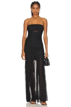 X Revolve Levi Gown Black -Fashion Women's Clothing Store AMAN WD1840 V1 1