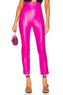 X REVOLVE Romana Pants Hot Pink Leather 13 X REVOLVE Romana Pants Hot Pink Leather -Fashion Women's Clothing Store AMAN WP96 V1 1