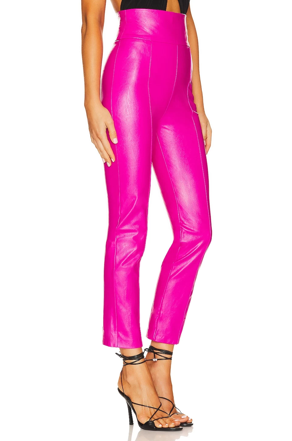 X REVOLVE Romana Pants Hot Pink Leather 4 X REVOLVE Romana Pants Hot Pink Leather - Image 2