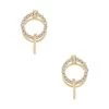 Triple Hoop Earring Gold 1 Triple Hoop Earring Gold -Fashion Women's Clothing Store AMBE WL304 V1