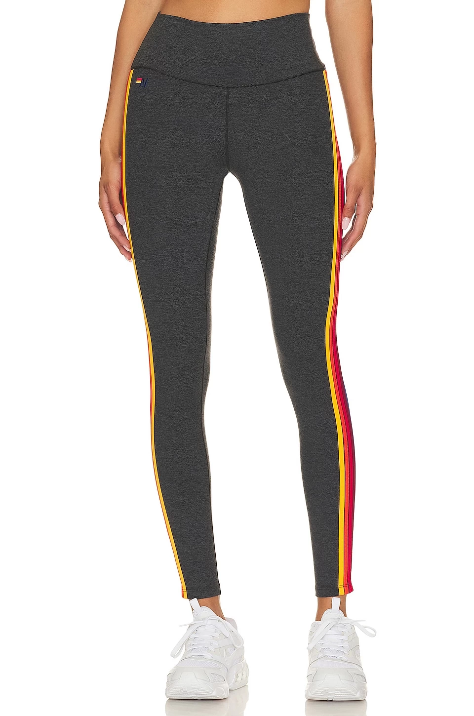 5 Stripe Rainbow Full Length Hi Rise Legging Charcoal 3 5 Stripe Rainbow Full Length Hi Rise Legging Charcoal