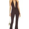 Madonna Maxi Flare Jumpsuit Dark Brown 1 Madonna Maxi Flare Jumpsuit Dark Brown -Fashion Women's Clothing Store ANDM WC5 V1