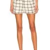 ANINE BING Becky Short Beige Plaid -Fashion Women's Clothing Store ANIN WF15 V1