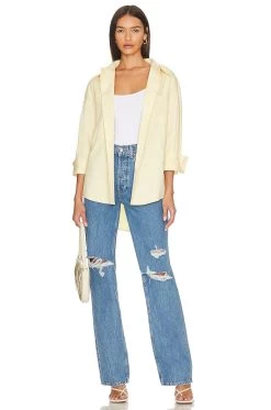 ANINE BING Gio Jean Destructed Blue Bayou -Fashion Women's Clothing Store ANIN WJ62 V4