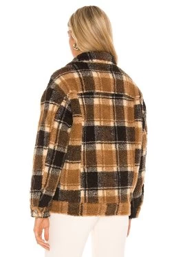 APPARIS X REVOLVE Kris Jacket Brown Flannel -Fashion Women's Clothing Store APRS WO35 V3