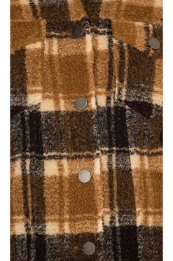 APPARIS X REVOLVE Kris Jacket Brown Flannel -Fashion Women's Clothing Store APRS WO35 V5