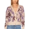 Rosette Cardigan Purple & Mauve Floral -Fashion Women's Clothing Store ASTR WK69 V1
