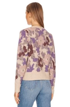 Rosette Cardigan Purple & Mauve Floral -Fashion Women's Clothing Store ASTR WK69 V3