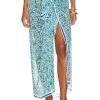 Long Sarong Light Blue Paisley -Fashion Women's Clothing Store BANH WQ19 V1
