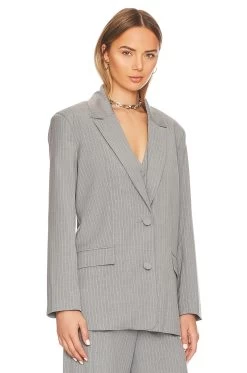 Bardot Pin Stripe Blazer Grey Strpe -Fashion Women's Clothing Store BARD WO102 V3