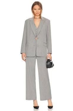 Bardot Pin Stripe Blazer Grey Strpe -Fashion Women's Clothing Store BARD WO102 V5