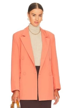 Bardot Oversized Blazer Orange Fizz