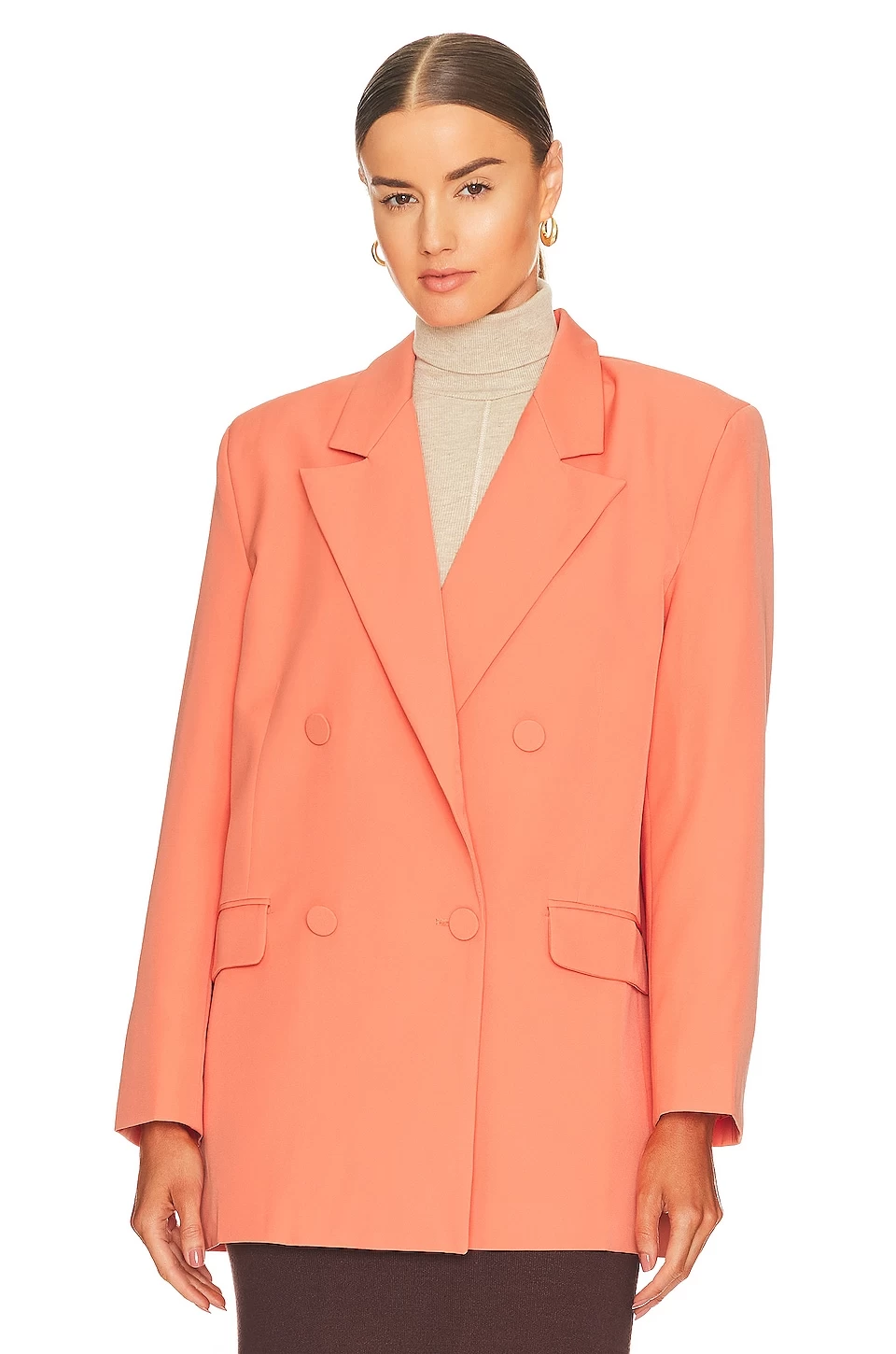 Bardot Oversized Blazer Orange Fizz 4 Bardot Oversized Blazer Orange Fizz - Image 2