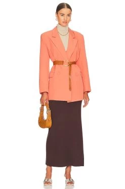 Bardot Oversized Blazer Orange Fizz 11 Bardot Oversized Blazer Orange Fizz -Fashion Women's Clothing Store BARD WO84 V5