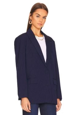 Bardot Pin Stripe Blazer Navy Stripe 9 Bardot Pin Stripe Blazer Navy Stripe -Fashion Women's Clothing Store BARD WO94 V3