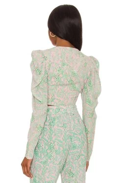 Crop Top Sea Green -Fashion Women's Clothing Store BENE WS87 V3