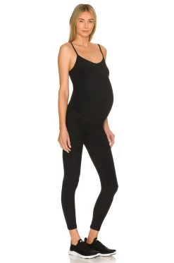Beyond Yoga Spacedye Uplift Maternity Jumpsuit Darkest Night