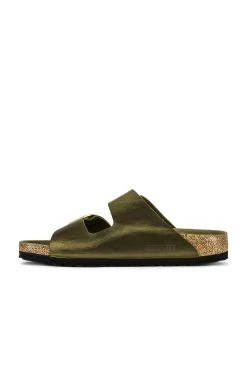 Birkenstock Arizona Big Buckle Sandal Green Olive Oiled Leather -Fashion Women's Clothing Store BIRR WZ142 V5