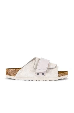 Birkenstock Kyoto Sandal Antique White Suede
