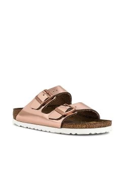 Birkenstock Arizona Soft Footbed Sandal Metallic Copper -Fashion Women's Clothing Store BIRR WZ33 V2