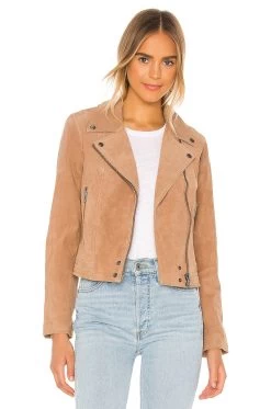 Suede Moto Jacket Act Natural