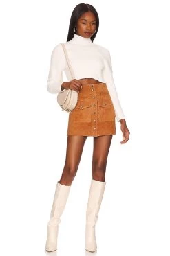 Front Button Mini Skirt French Toast -Fashion Women's Clothing Store BLAN WQ82 V4