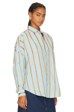 Fleur Shirt Blue -Fashion Women's Clothing Store BNCA WS35 V2