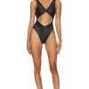 Cheryl One Piece Black Wet Rib -Fashion Women's Clothing Store BOAM WX128 V1