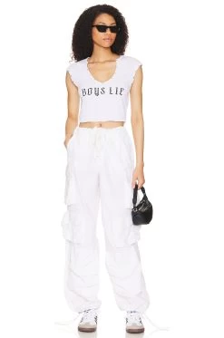 Boys Lie Rebel Tank White -Fashion Women's Clothing Store BOYR WS89 V4