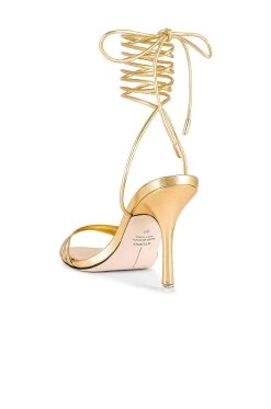 Leandra Heeled Sandal Gold Metallic 9 Leandra Heeled Sandal Gold Metallic -Fashion Women's Clothing Store BSUE WZ107 V3